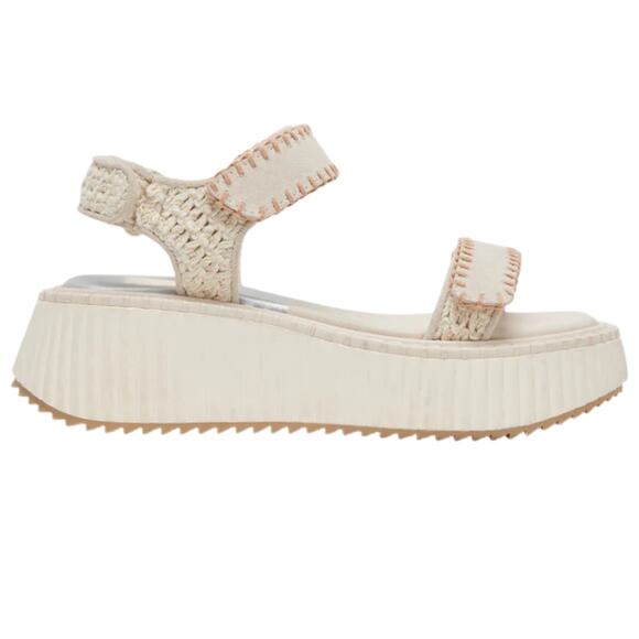 Dolce Vita Shoes - Dolce Vita Debra Sandal in Ivory Suede Pre Loved Size 7.5